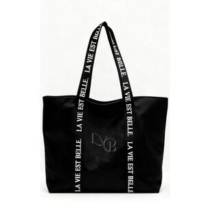 LVB La vie est belle Black Designer Tote Bag
